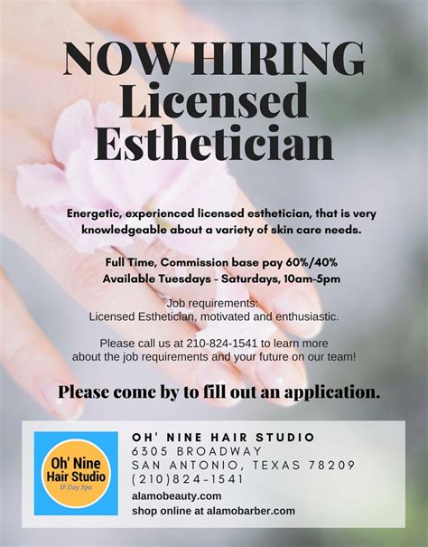 Apply to Esthetician, Laser Technician, Nail Technician and more Skip to main content. . Esthetician hiring near me